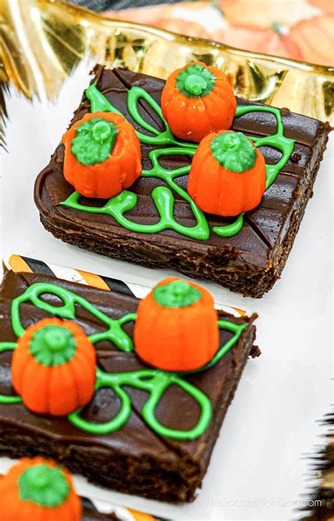 Halloween Pumpkin Patch Brownies No Bake The Soccer Mom Blog