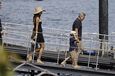 George Clooney Wife Amal And Their Twins Enjoy Boat Ride Photos