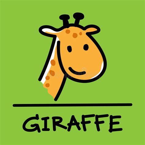 Giraffe Hand Drawn Sketched Illustation Doodle Graphic Stock Vector
