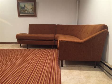 Burnt Sienna Mid Century Modern Sectional Sofa - EPOCH