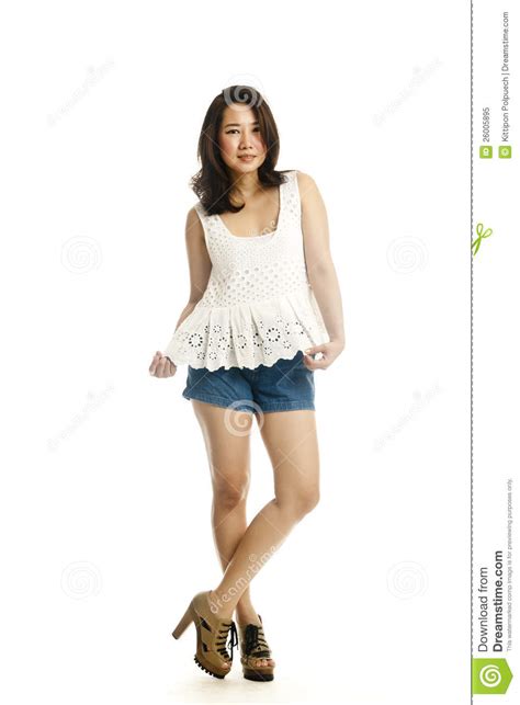 Beautiful Full Body Asian Woman Portrait Stock Image