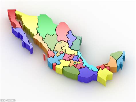 Three Dimensional Map Of Mexico 4869644 Original Sagefox Powerpoint Images