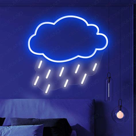 Cloud Neon Sign Rain Aesthetic Led Light Neongrand