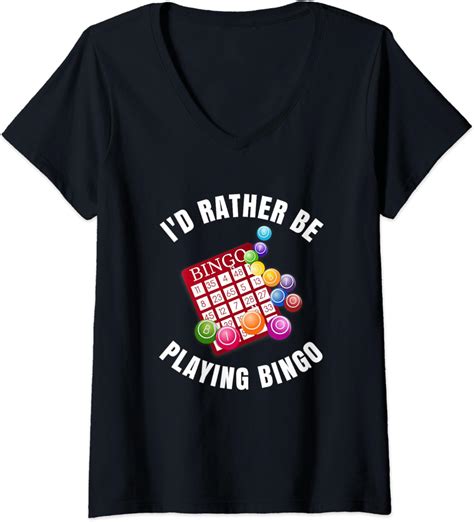 Womens Bingo Player T Rather Be Playing Bingo V Neck T