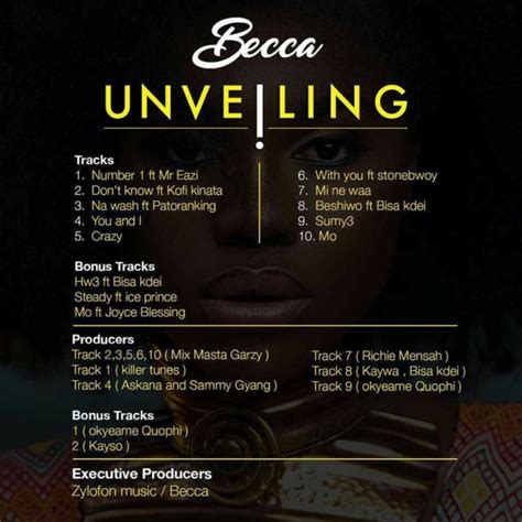 Becca Releases New Album Unveiling See The Full Track List