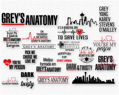 Greys Anatomy Fan Page Digital Download File Png Svg Drawing