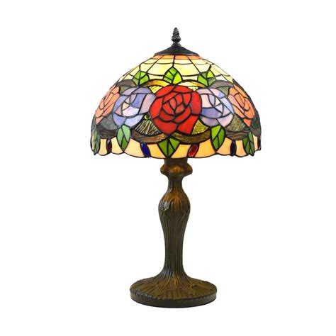 12 inch wide night table. Tiffany Style Table Lamp Desk Light Roses 12 inches Wide ...