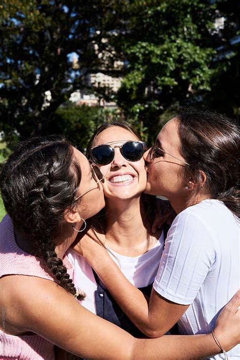 Girl Friends Kissing By Stocksy Contributor Ivan Gener Stocksy