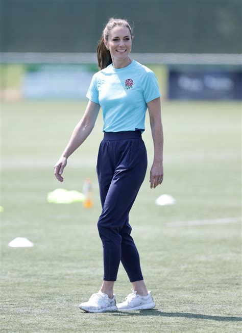 Kate Middleton Gets Sporty For Rugby Match In Lululemon Sneakers