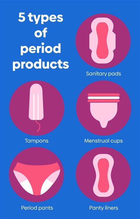 Menstruation Infographic Period Products Menstrual Protection And Women Health Stock