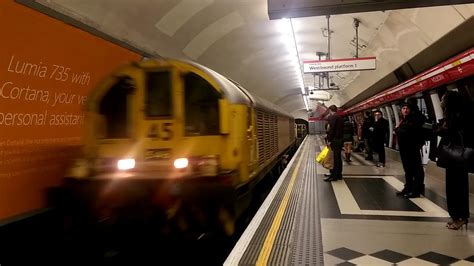 Freight Train Passing Through Holborn Station Youtube
