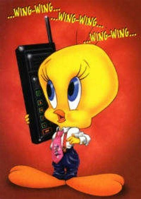 Tweety Bird On A Cellphone Disney Cartoon Characters Disney Cartoons