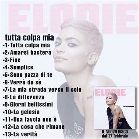 Elodie Tutta Colpa Mia Lalbum Prodotto Da Emma Uscirà Il 17