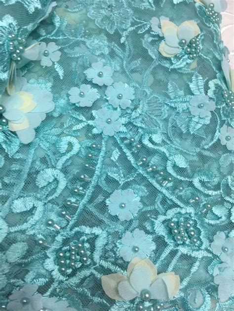 New Arrive High Quality 2018 Light Blue African Lace Fabric Nigerian
