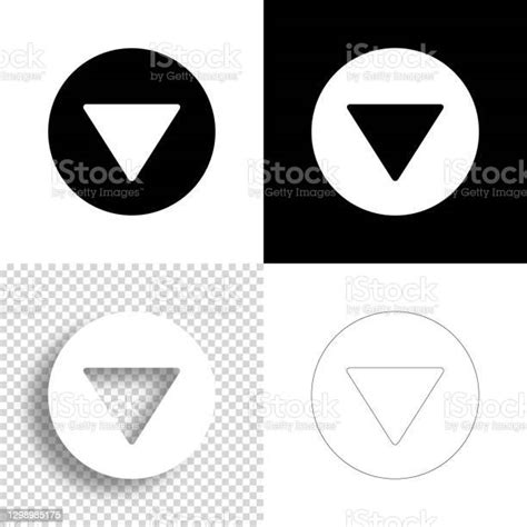 Downtaste Symbol Für Design Leere Weiße Und Schwarze Hintergründe