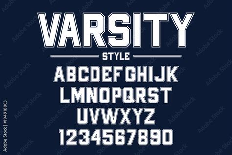Classic College Font Vintage Sport Font In American Style For Football