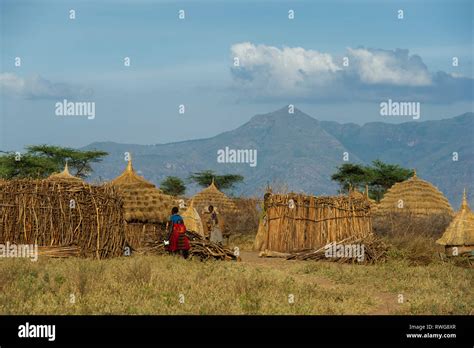 Karamojong Village Northern Uganda Stock Photo Alamy