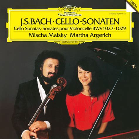 Johann Sebastian Bach Mischa Maisky Martha Argerich Cello Sonaten Vinyl Lp Album