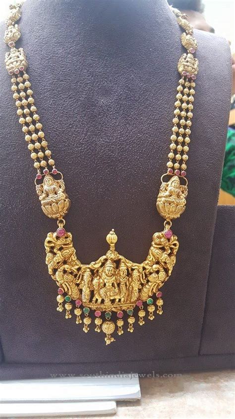 Indian Temple Jewellery Necklace Design ~ South India Jewels