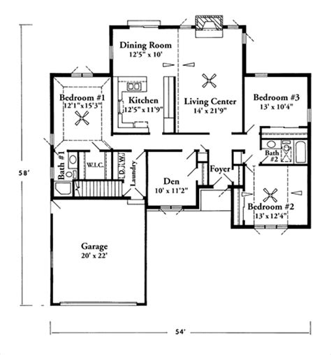 1500 Square Foot House Plans 3 Bedroom House Plans