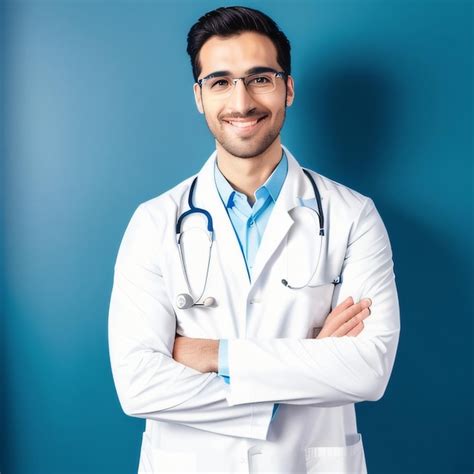 Premium Ai Image A Man In A White Lab Coat With A Stethoscope On His