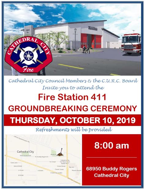 Groundbreaking Ceremony For Cathedral Citys New Downtown Fire Station 411 Happens On October