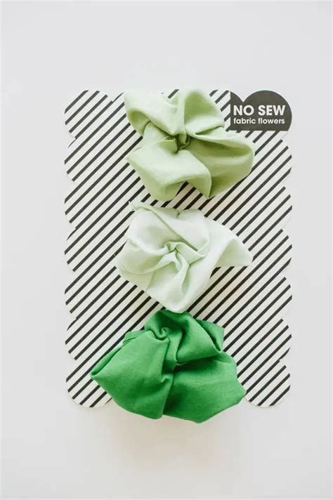 No Sew Fabric Flowers • A Subtle Revelry