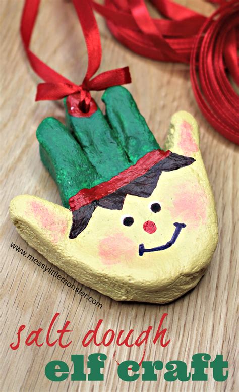 Salt Dough Handprint Ornaments The Cutest Elf Craft Ever
