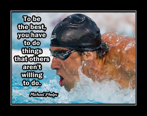 Rare Phelps ‘to Be The Best Quote Poster Unique Downloadable Swimmer