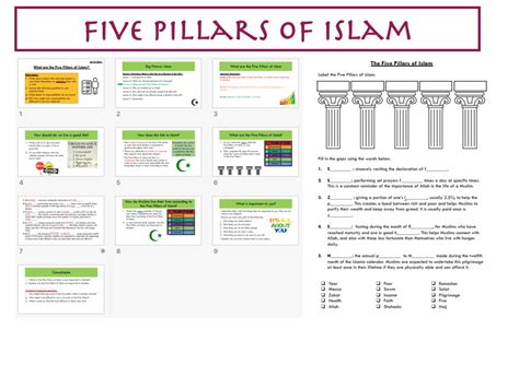 Five Pillars Of Islam Islam Teaching Resources