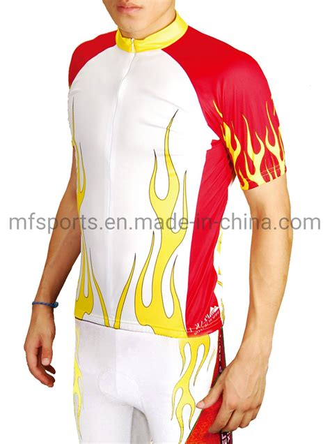Custom Short Sleeve Full Zipped Sublimation Riding Bike Set Shirts