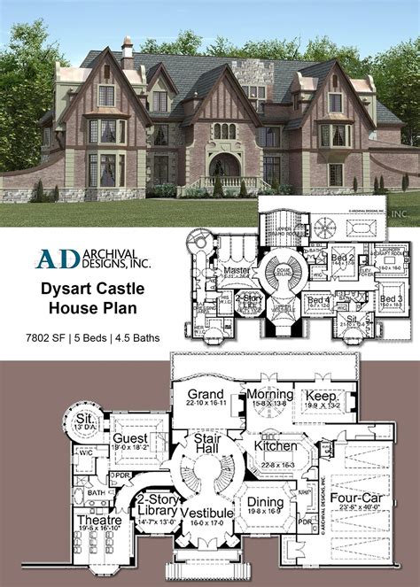Dysart Castle House Plan In 2020 Castle House Plans English Country