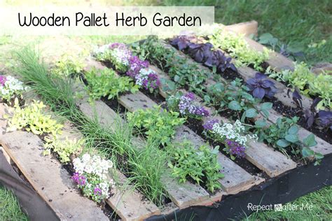 Wooden Pallet Herb Garden Repeat Crafter Me