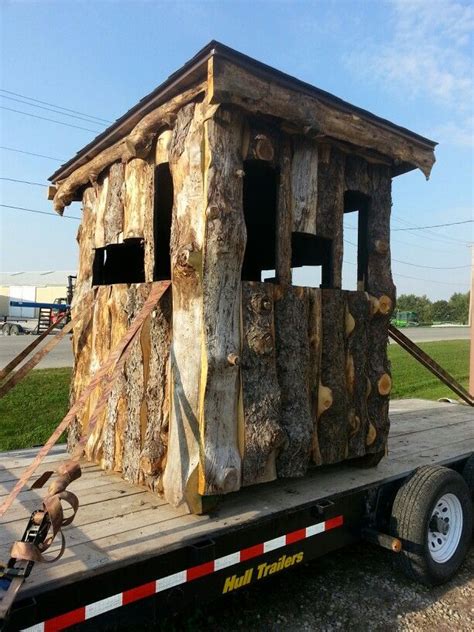 New Deer Blind Made With Slabs Off The Sawmill Homemade Deer Blinds