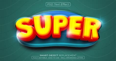 Premium Psd Super Text Effect Editable 3d Style