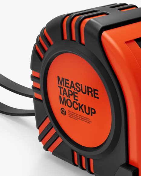Download Metallic Measure Tape Mockup - Half Side View