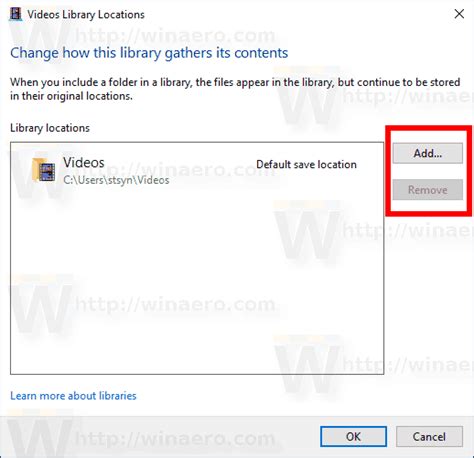 Remove Folder From Library In Windows 10
