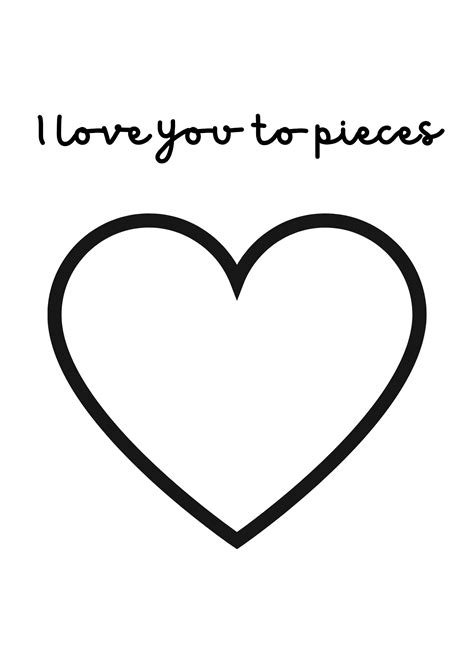I Love You to Pieces Free Printable for Valentine's Day - In The Playroom