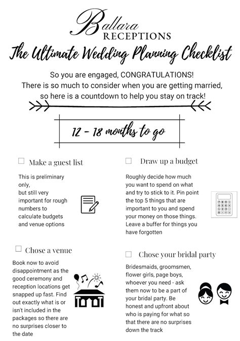 Wedding Venue Checklist Printable