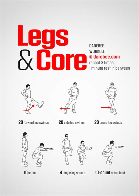 Legs Core Workout Leg Strength Workout Darbee Workout Core Workout
