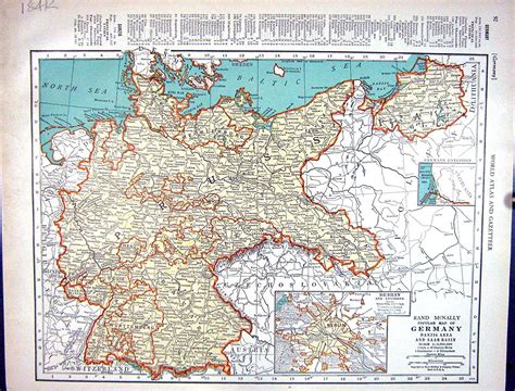 Die karte des deutschen reiches, im maßstab 1:100.000, ist die zweite gesamtdeutsche landkarte, die jemals erschien. Deutschlandkarte 1920