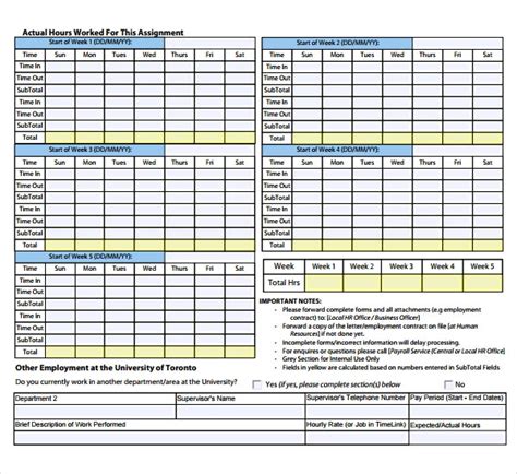 12 Hr Timesheet Templates Free Sample Example Format Download