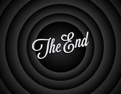The End Black And White Screen Background Movie Ending Screen Gambaran