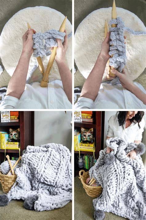DIY Chunky Knit Blanket - MomAdvice