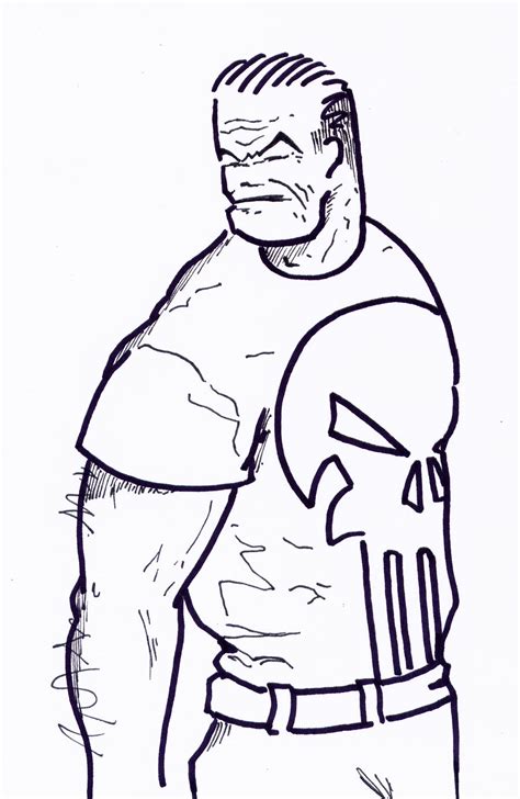 Punisher Outline Inks By Philopotomus On Deviantart