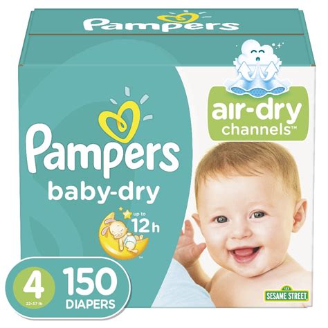 Pampers Baby Dry Extra Protection Diapers Size 4 150 Ct