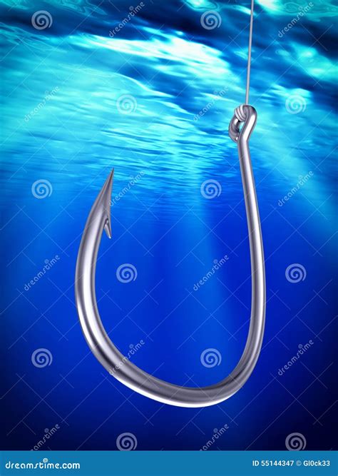 Steel Fishhook Underwater Stock Illustration Illustration Of Catch