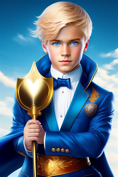 Lexica Portrait Of An Anime Character Boy With Blond Hair Blue Eyes Wearing A Blue Suit