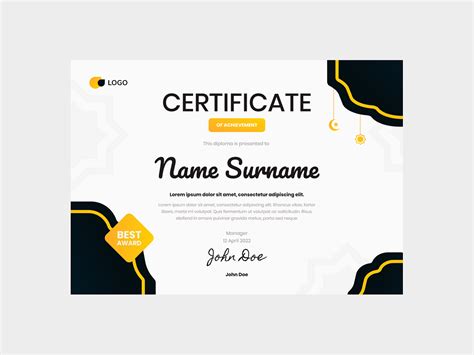 Islamic Ramadan Certificate Template Uplabs