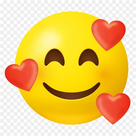 Emoji With Hearts On Transparent Background Png Similar Png